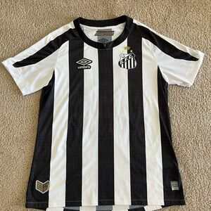 Umbro Santos FC Black and White Soccer Jersey